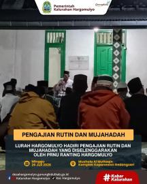 LURAH HARGOMULYO HADIRI PENGAJIAN RUTIN DAN MUJAHADAH DI MUSHOLA AL MUTTAQIN